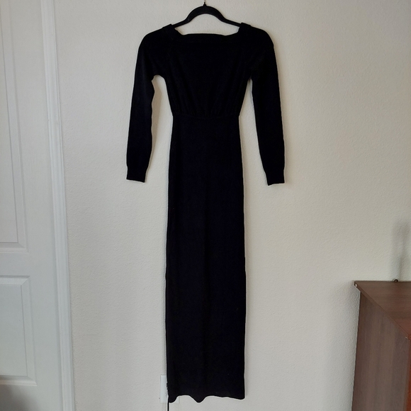 Michael Costello X Revolve Off Shoulder Bodycon Maxi‎ Dress in Black Size XS NWT - Picture 10 of 12